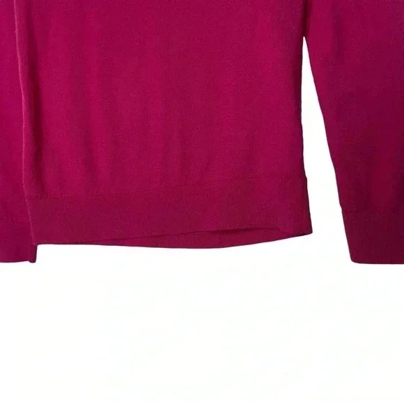 Banana Republic 100% Merino Wool V-Neck Long Sleeve Knit Sweater Pink Size Small - Picture 2 of 7